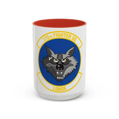 175 Fighter Squadron (U.S. Air Force) Accent Coffee Mug 15oz Red - Go Mug Yourself