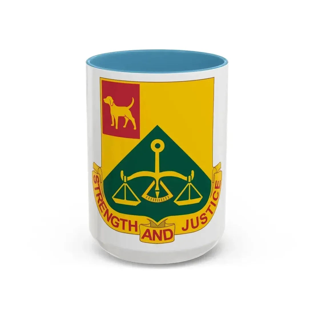175 Military Police Battalion (U.S. Army) Accent Coffee Mug 15oz Light Blue - Go Mug Yourself