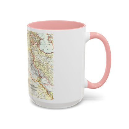 Middle East - The Eastern Mediterranean (1959) (Map) Accent Coffee Mug