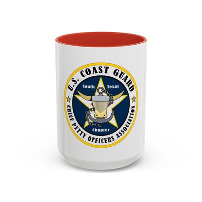USCG South Texas CPOA (U.S. Coast Guard) Accent Coffee Mug