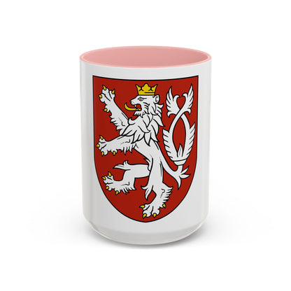 Small coat of arms of the Czech Republic - Accent Coffee Mug