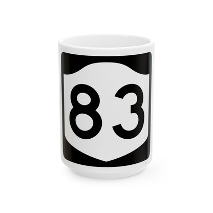 NY-83 (New York) (Road Sign) White Coffee Mug