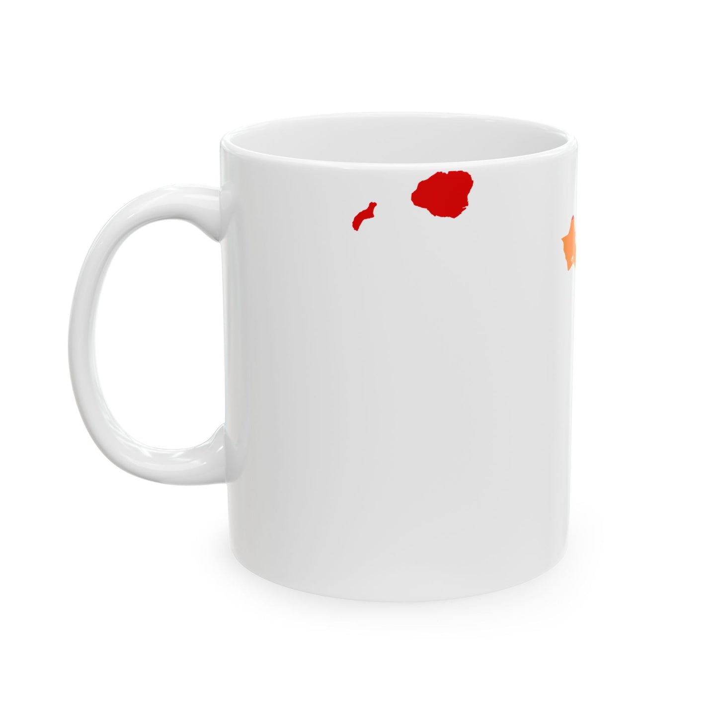 LGBT flag map of Hawaii (United States) White Coffee Mug