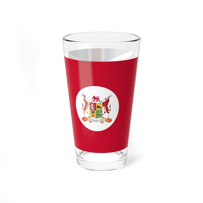 Red Ensign of South Africa 1912-1928 with coat of arms (South Africa) Pint Glass 16oz