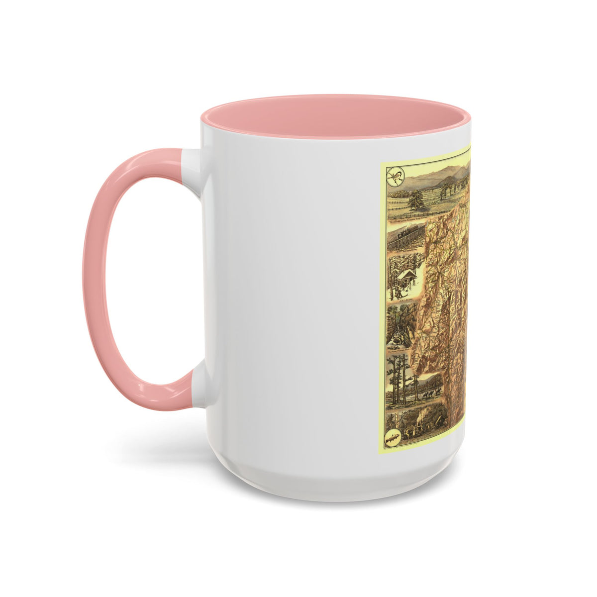 USA - New Hampshire's White Mountains (1937) (Map) Accent Coffee Mug
