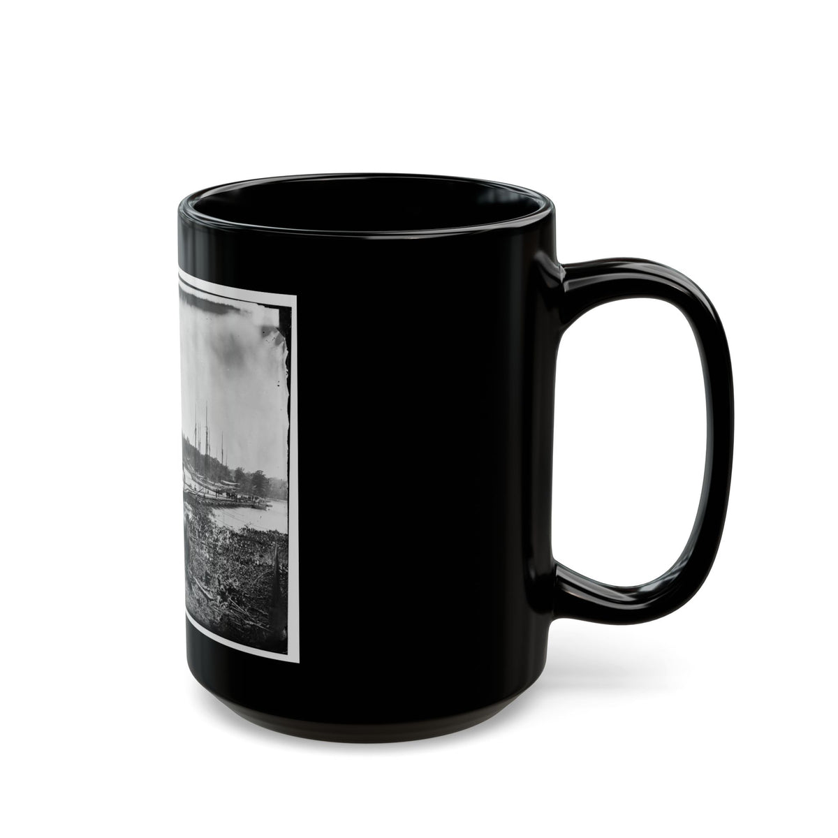 James River, Va. Pontoon Bridge (U.S. Civil War) Black Coffee Mug