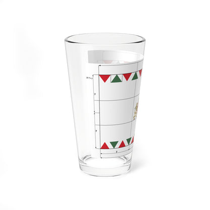 Flag of Budapest construction sheet (Hungary) Pint Glass 16oz