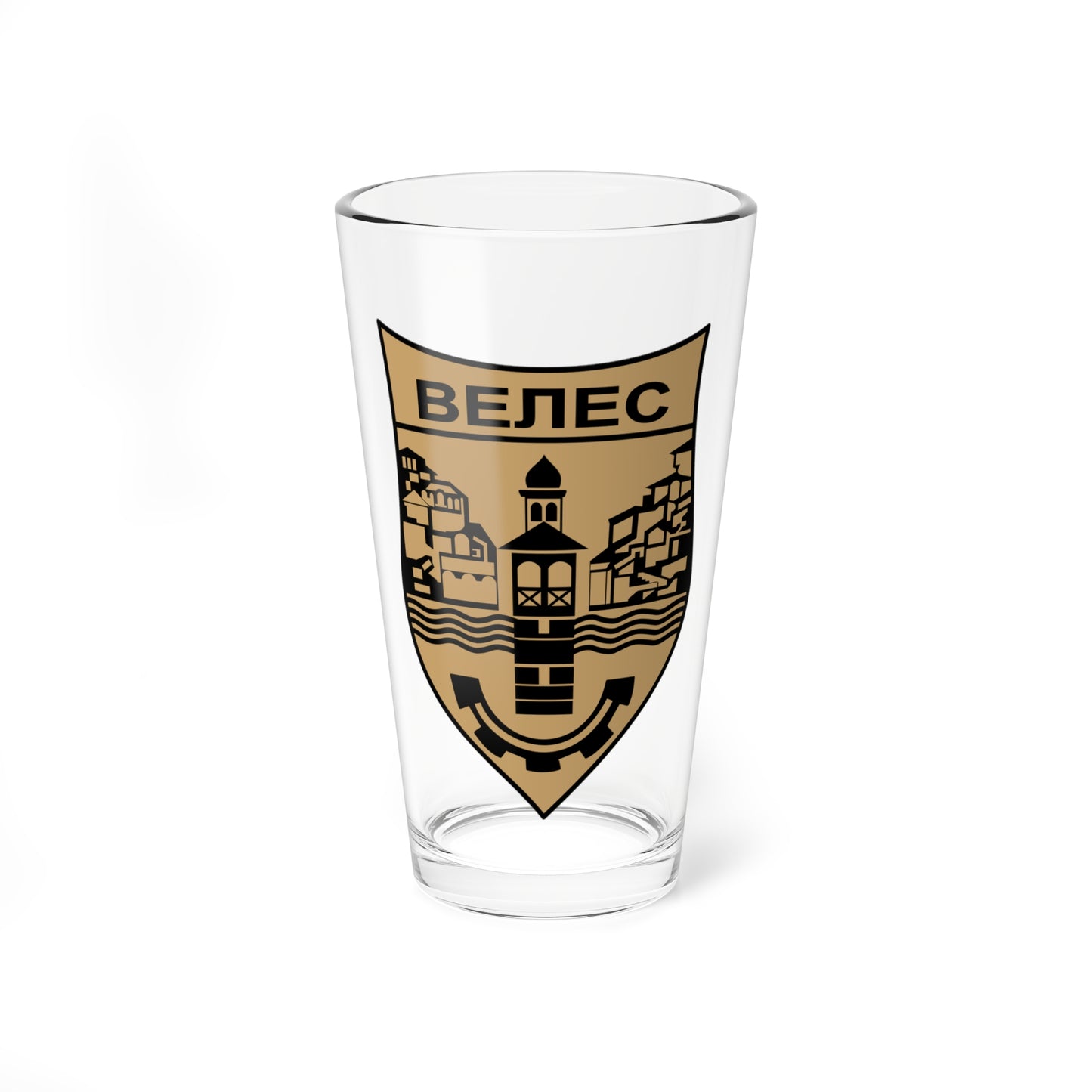 Coat of arms of Veles Municipality (North Macedonia) (Coat of Arms) Pint Glass 16oz
