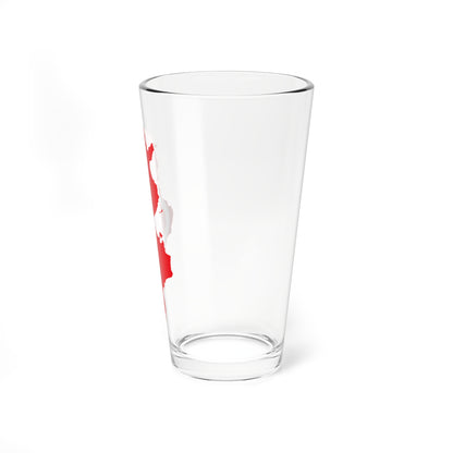 Flag map of Tunisia (Tunisia) Pint Glass 16oz