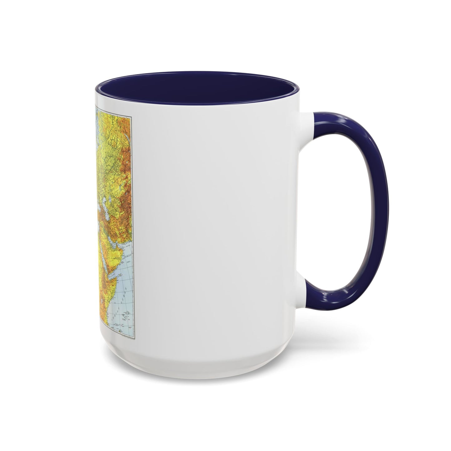 Europe, Africa, and Western Asia - Theater of War (1942) (Map) Accent Coffee Mug