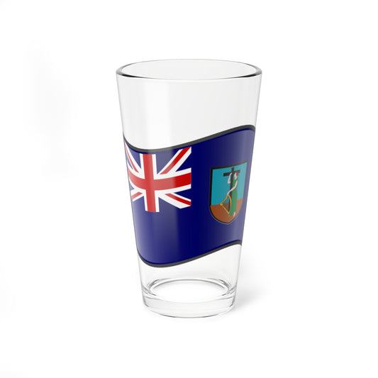 Nuvola Montserratian flag (United Kingdom) Pint Glass 16oz