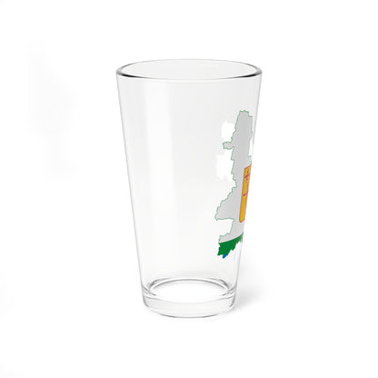 Flag-map of Kirov Oblast (Russia) Pint Glass 16oz