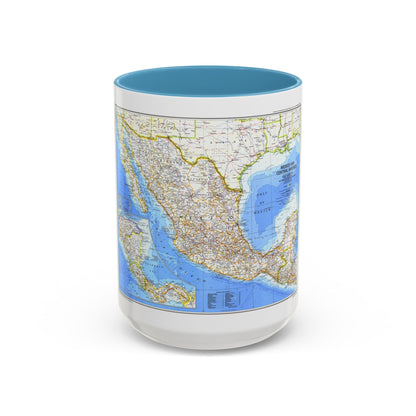 Central America & Mexico (1980) (Map) Accent Coffee Mug