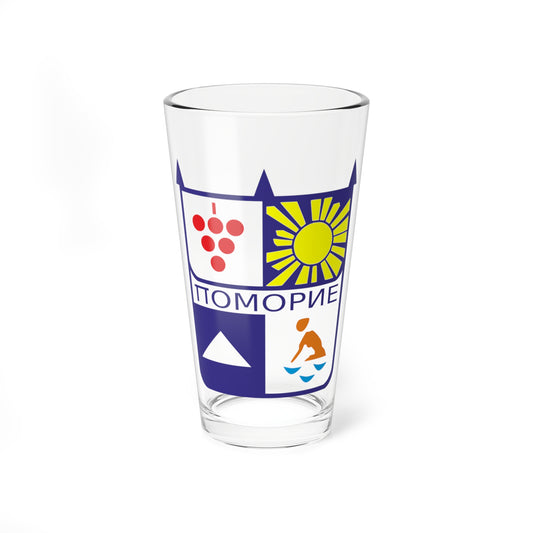 Coat of Pomorie BG (Bulgaria) (Coat of Arms) Pint Glass 16oz