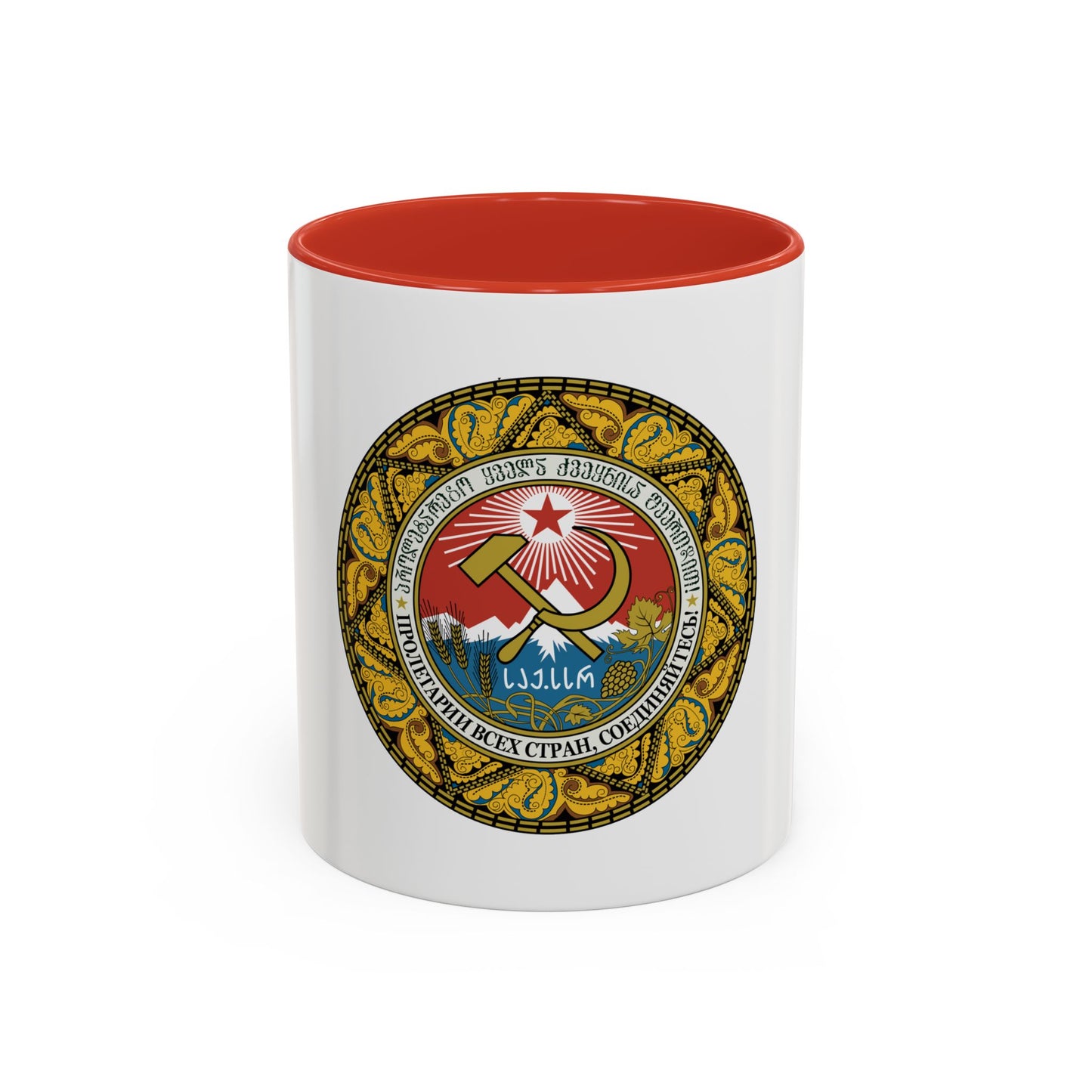 Emblem of the Georgian SSR-2 - Accent Coffee Mug