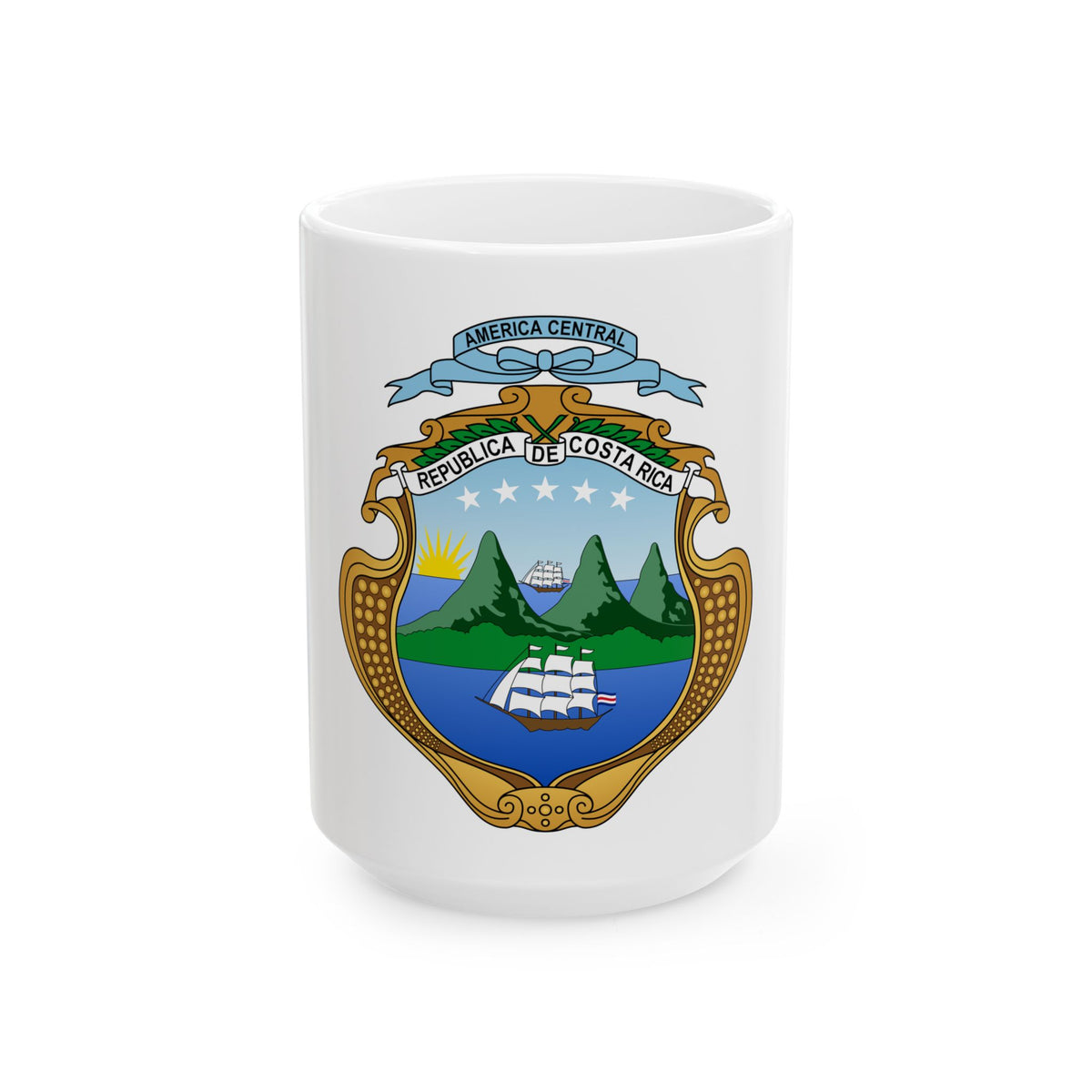 Coat of arms of Costa Rica (1906-1964) - White Coffee Mug