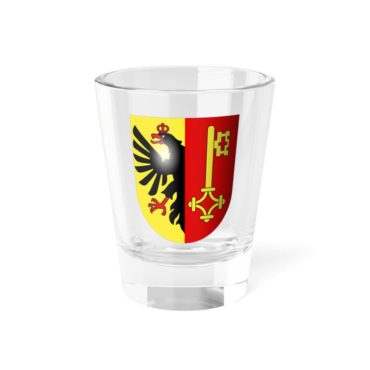 Geneve-coat of arms 3d (Switzerland) (Coat of Arms) Shot Glass 1.5oz