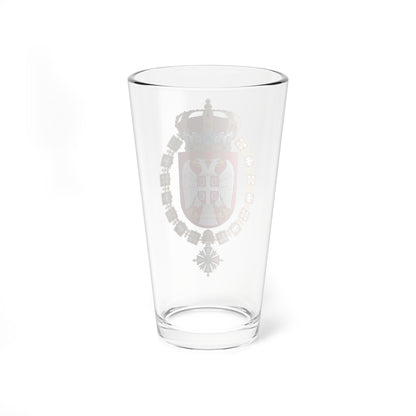 Lesser arms of the Head of the House of Karadjordjevic (Serbia) (Coat of Arms) Pint Glass 16oz