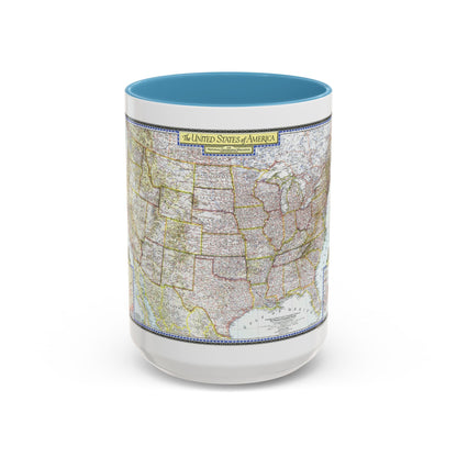 USA - The United States (1946) (Map) Accent Coffee Mug