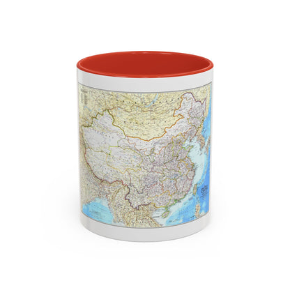 China - The People's Republic (1980) (Map) Accent Coffee Mug
