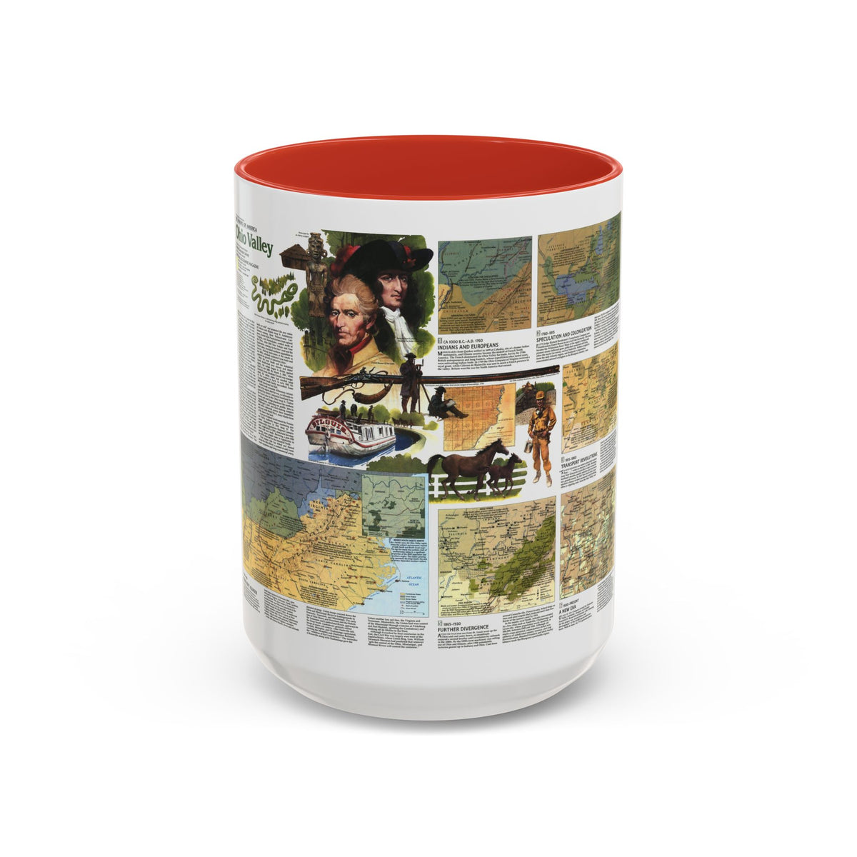 USA - Ohio Valley 2 (1985) (Map) Accent Coffee Mug