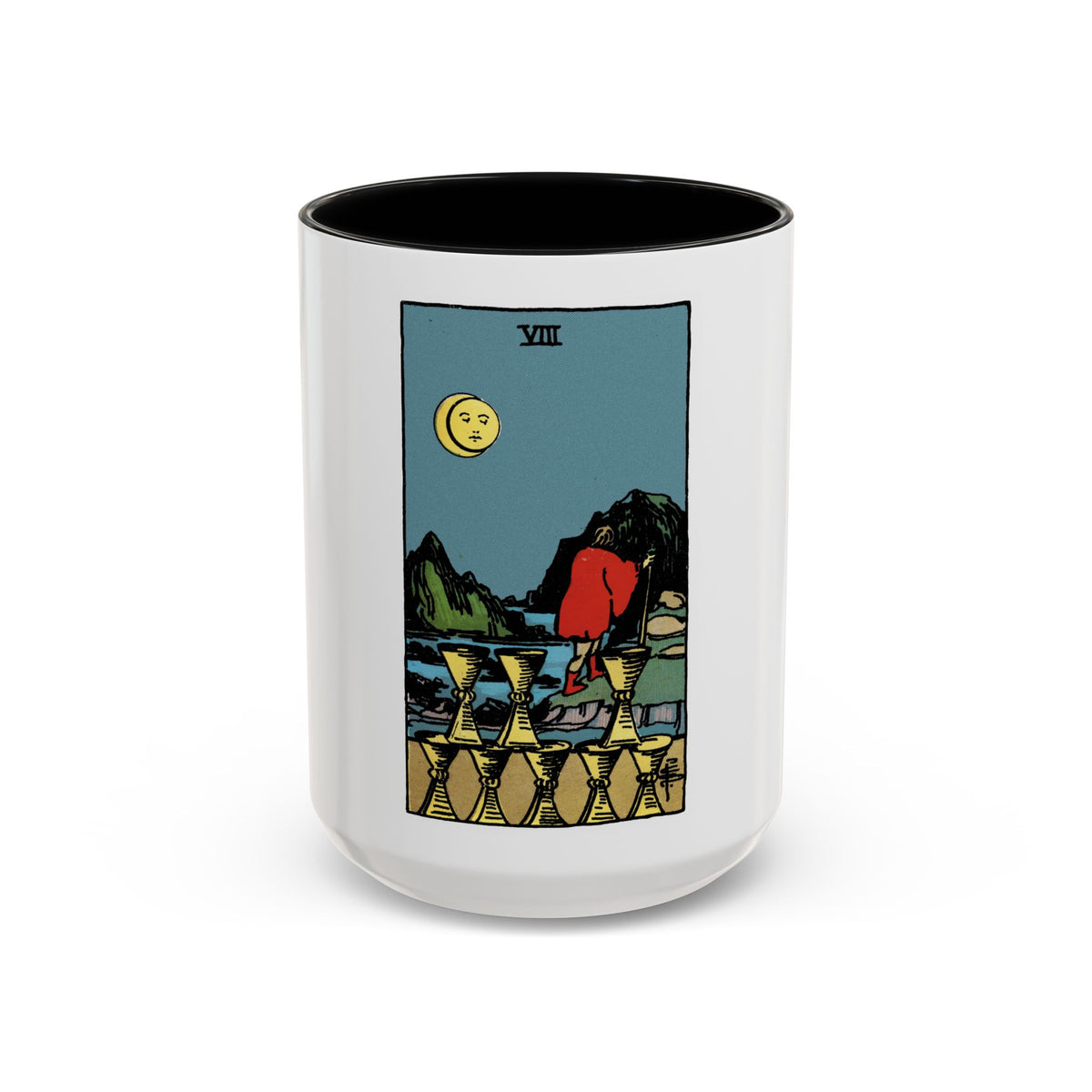 The 8 of Cups (Tarot Card) Accent Coffee Mug
