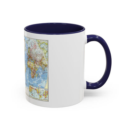 World Map (1960) (Map) Accent Coffee Mug