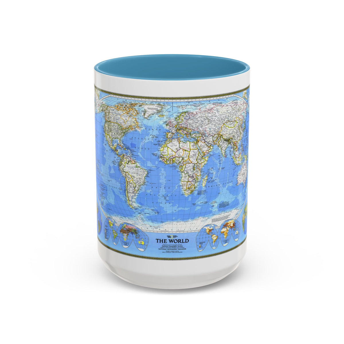 World Map (1988) (Map) Accent Coffee Mug