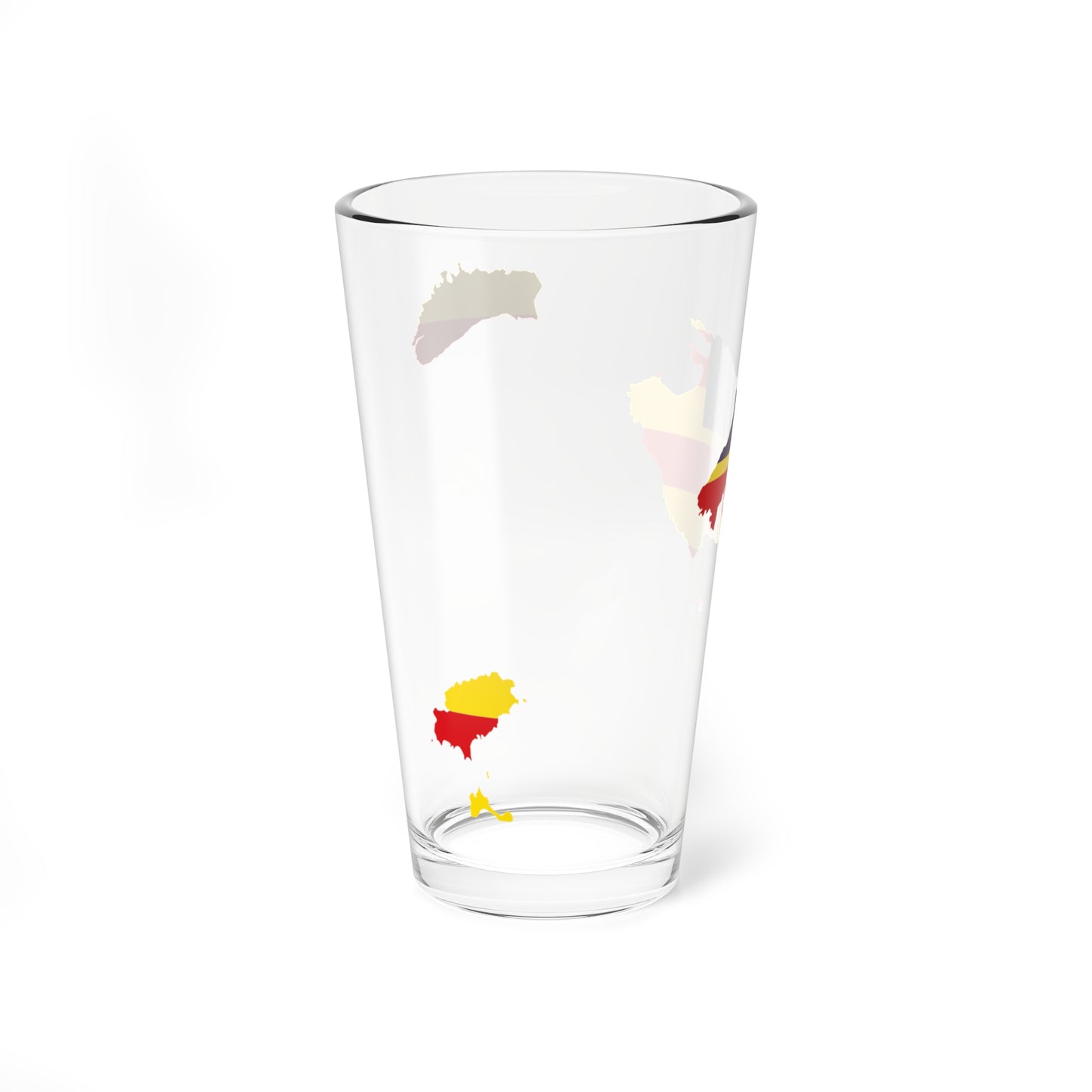 Flag map of the Balearic Islands (Spain) Pint Glass 16oz