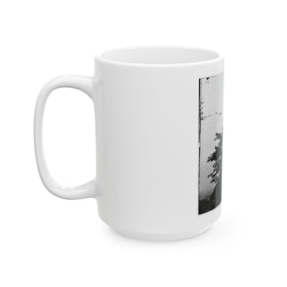 Belle Plain Landing, Virginia. Distance View Of Belle Plain Landing On The James River (U.S. Civil War) White Coffee Mug