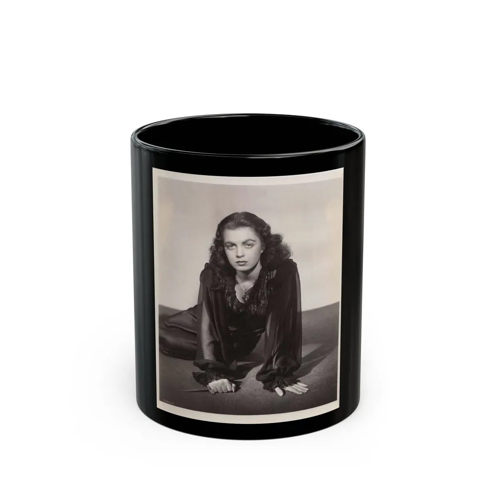 Faith Domergue #161 (Vintage Female Icon) Black Coffee Mug-11oz-Go Mug Yourself