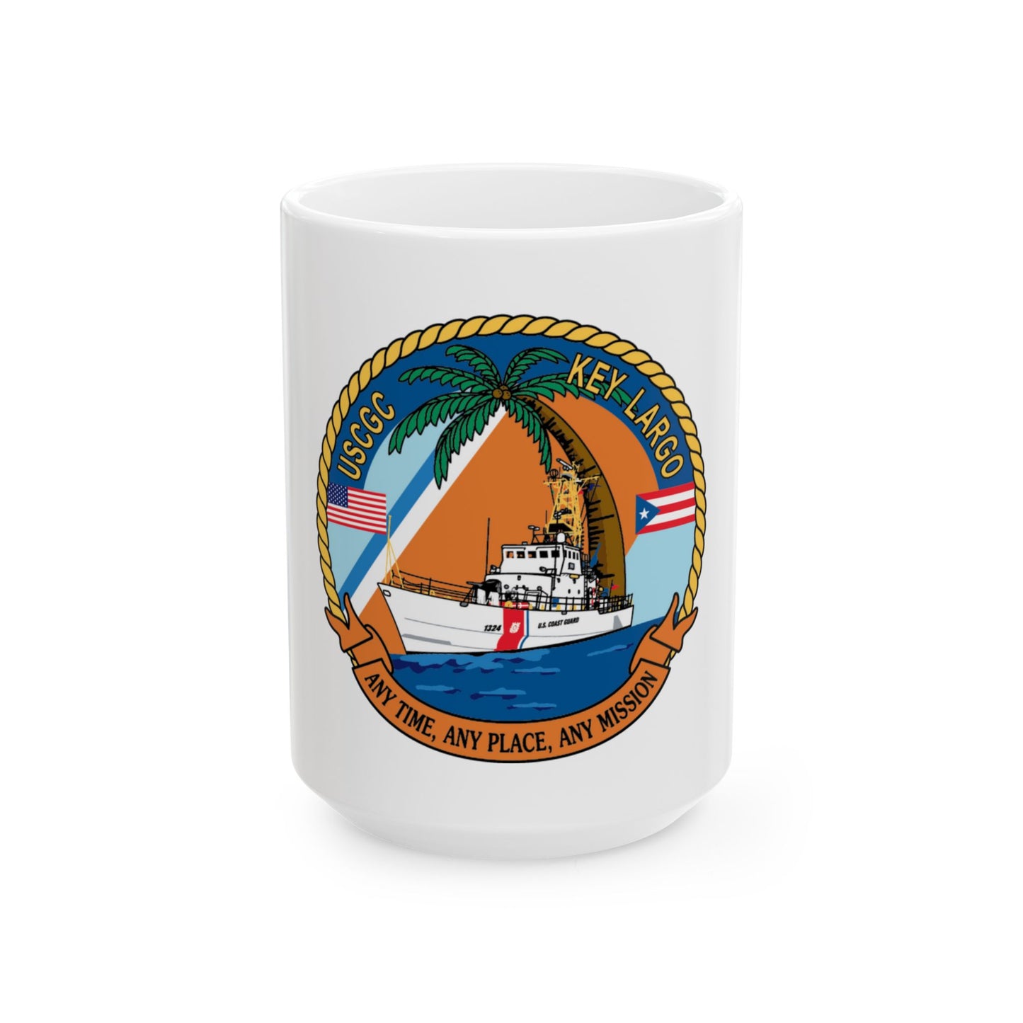 USCGC Key Largo WPB 1324 1 (U.S. Coast Guard) White Coffee Mug