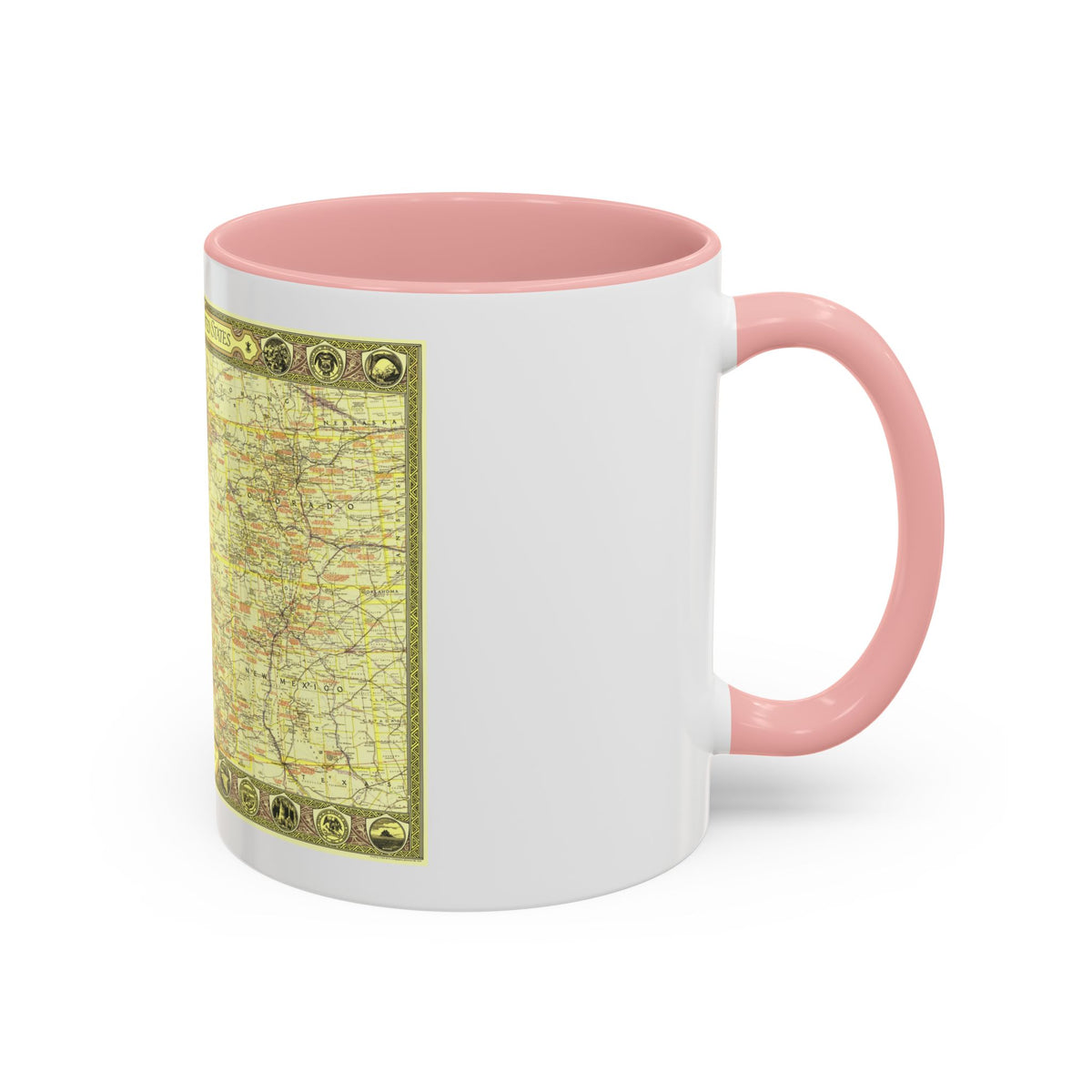 USA - Southwestern (1940) (Map) Accent Coffee Mug