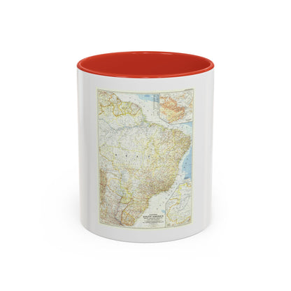 South America - Eastern (1955) (Map) Accent Coffee Mug