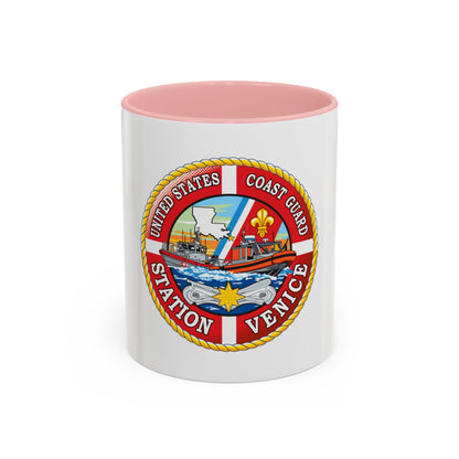 USCG Station Venice (U.S. Coast Guard) Accent Coffee Mug