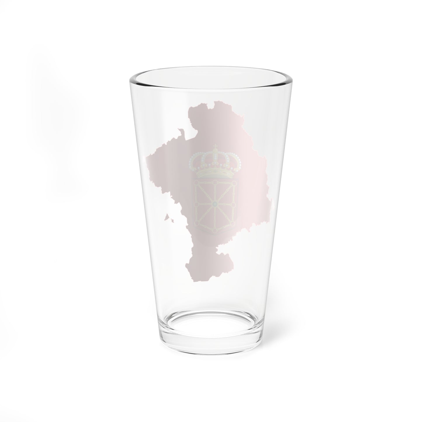 Flag map of Navarre (Spain) Pint Glass 16oz