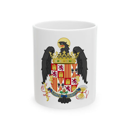 Coat of Arms of Queen Isabella of Castile (1492-1504) - White Coffee Mug