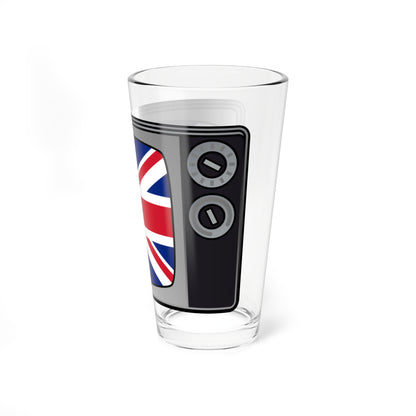Union flag tv (United Kingdom) Pint Glass 16oz