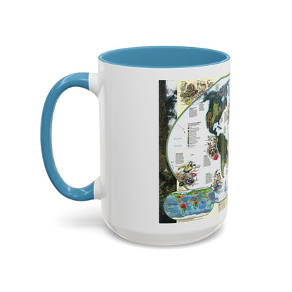 World Map - Diversity of Life (1999) (Map) Accent Coffee Mug
