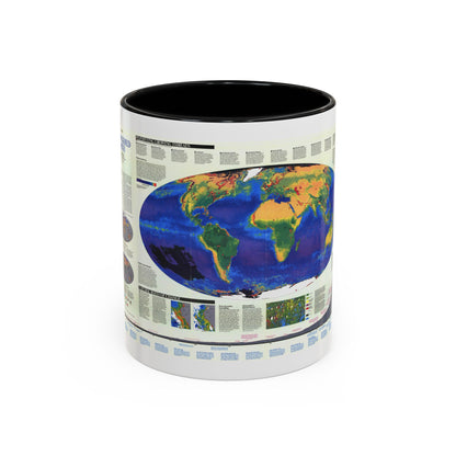 World Map - Endangered Earth (Map) Accent Coffee Mug