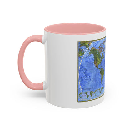 World Map - The Physical World (1975) (Map) Accent Coffee Mug