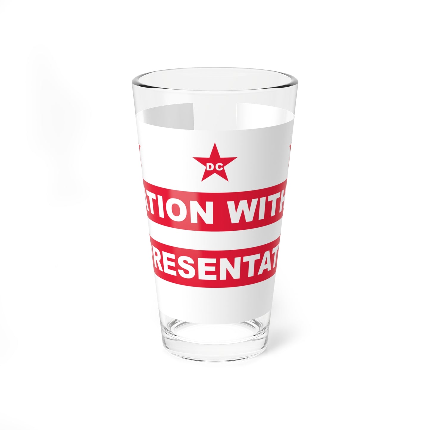 2002 Washington D.C. protest Flag (United States) Pint Glass 16oz