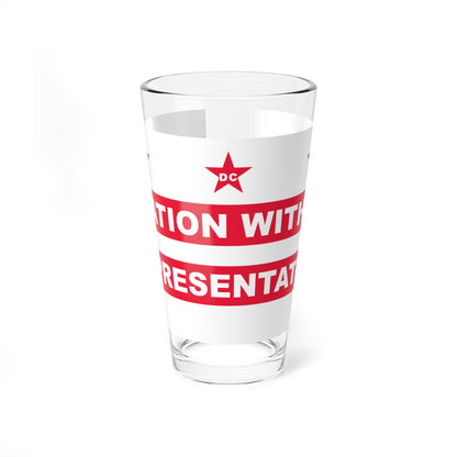 2002 Washington D.C. protest Flag (United States) Pint Glass 16oz