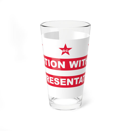 2002 Washington D.C. protest Flag (United States) Pint Glass 16oz