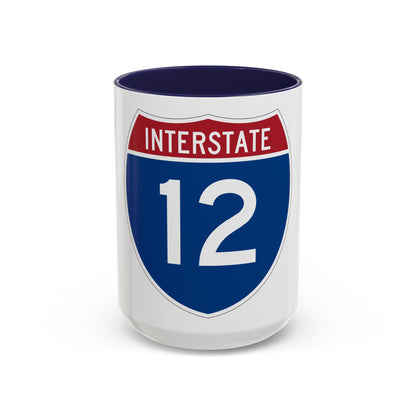 Interstate 12 (U.S. Highways) Accent Coffee Mug