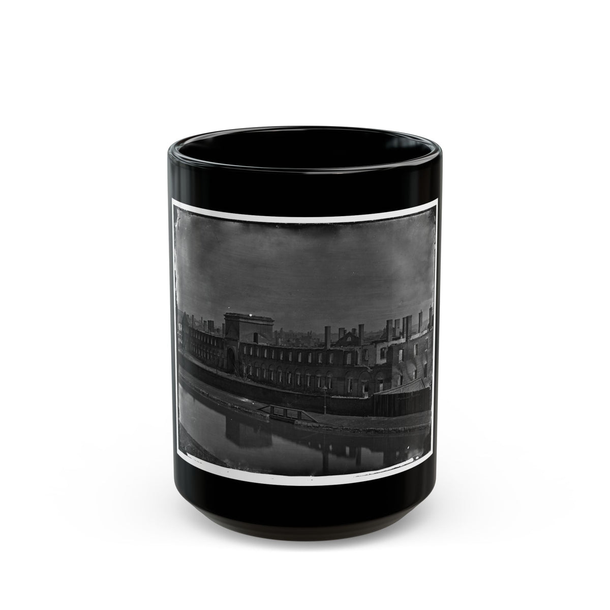 Richmond, Va. Ruins Of State Arsenal From The Canal (U.S. Civil War) Black Coffee Mug