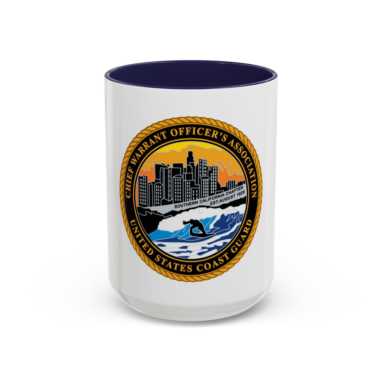 USCG CWO Assoc Surfer (U.S. Coast Guard) Accent Coffee Mug