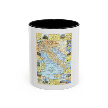 Italy - A Traveller's Map 1 (1970) (Map) Accent Coffee Mug