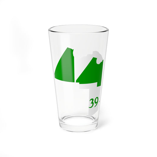 Aroostook County Flag Map (United States) Pint Glass 16oz