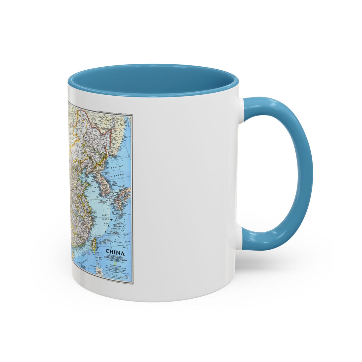 China 1 (1991) (Map) Accent Coffee Mug